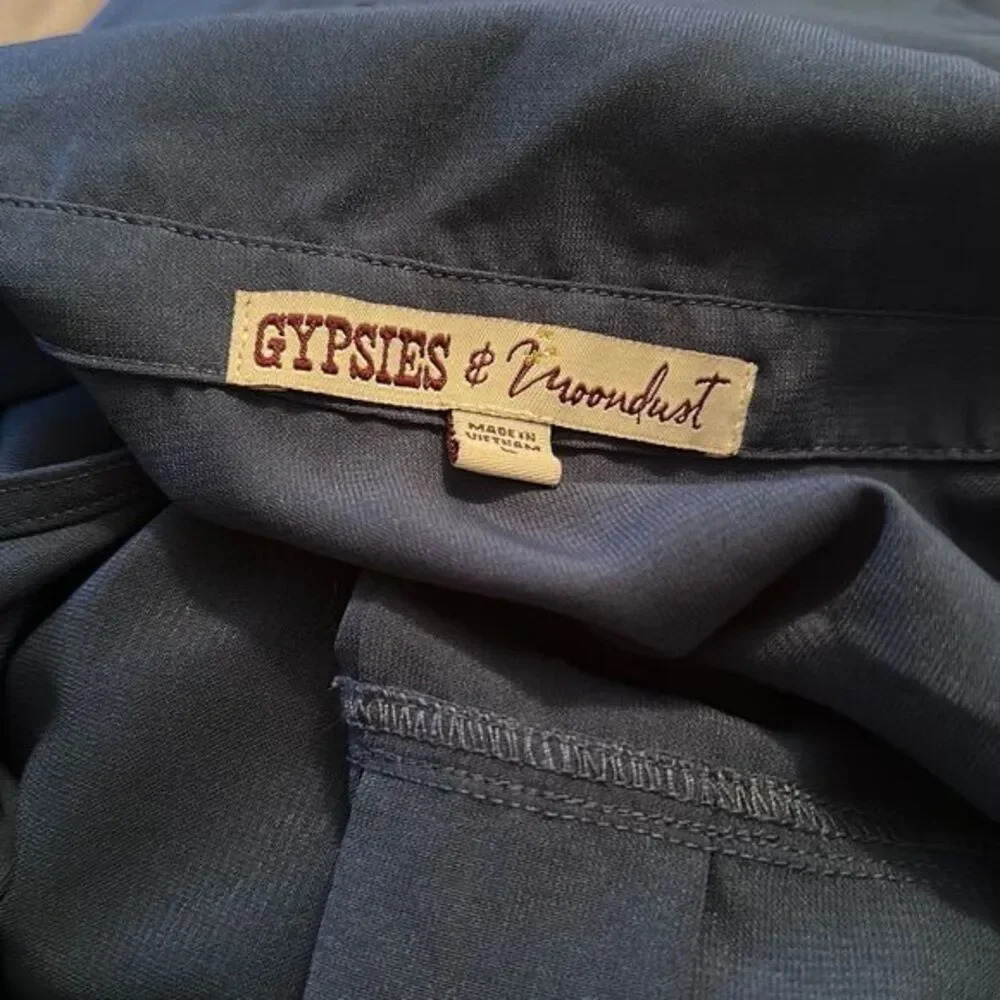 GYPSIES & Moondust Drawstring Shift Dress Size Large - Picture 4 of 4